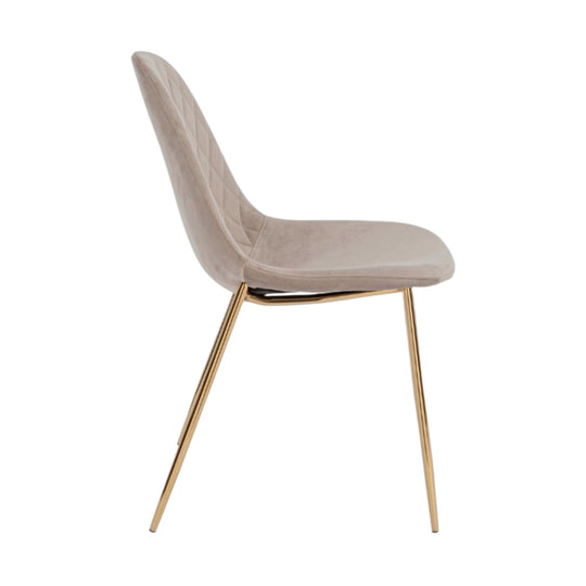 Lot de 4 Chaises Bizzotto Terry beige et doré