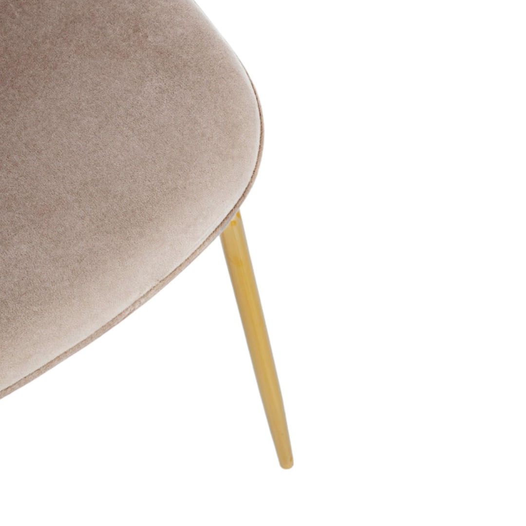 Lot de 4 Chaises Bizzotto Terry beige et doré