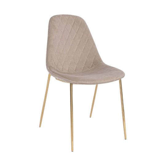 Lot de 4 Chaises Bizzotto Terry beige et doré