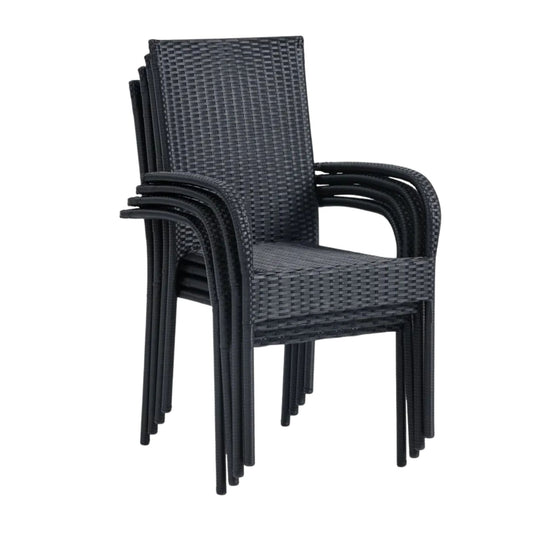 Lot de 6 chaises empilables JYSK Gudhjem Noir