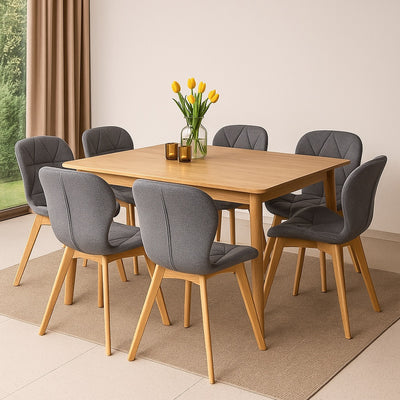 Lot de 6 chaises Gatsby gris foncé