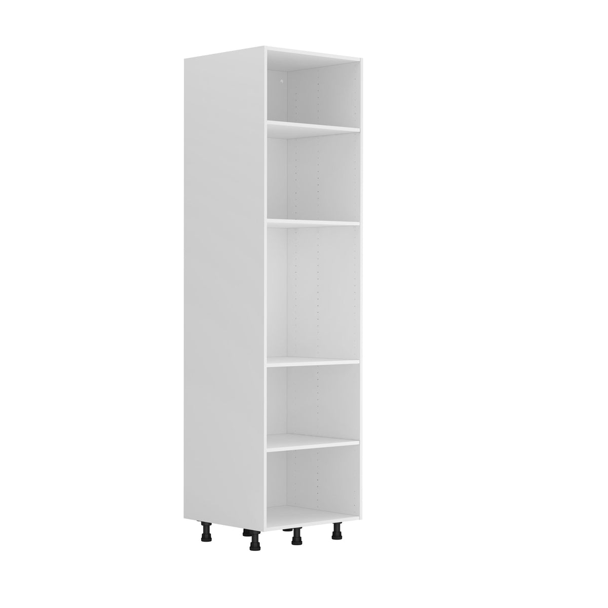 Ensemble de colonnes de cuisine DELINIA ID avec étagères et paniers en bois blanc — photo produit