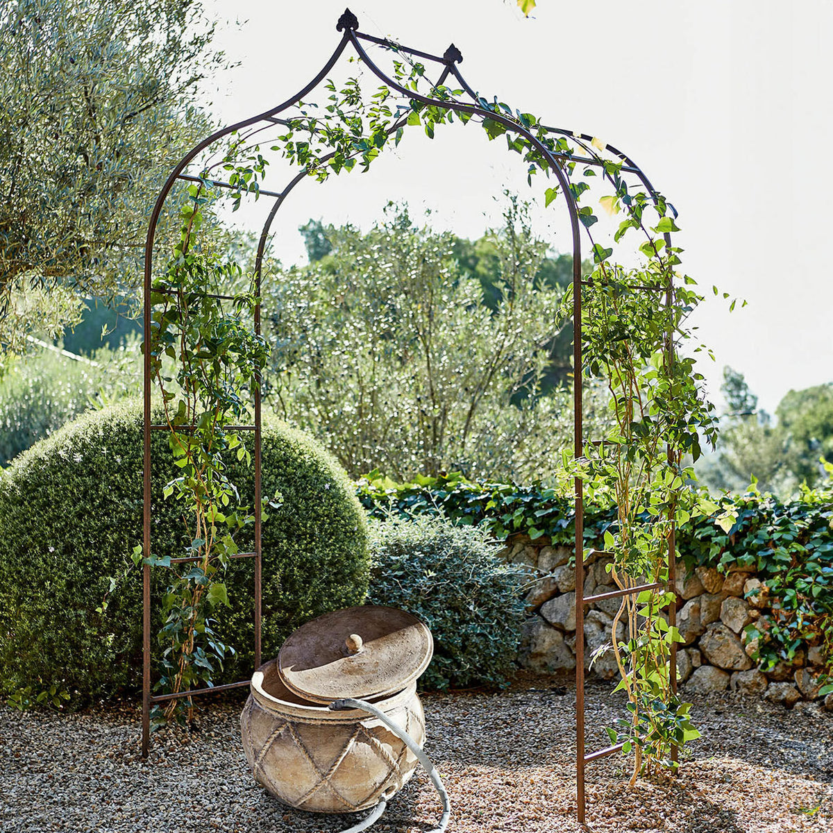 Lot de 2 arches à rosier LOBERON métal marron — photo produit