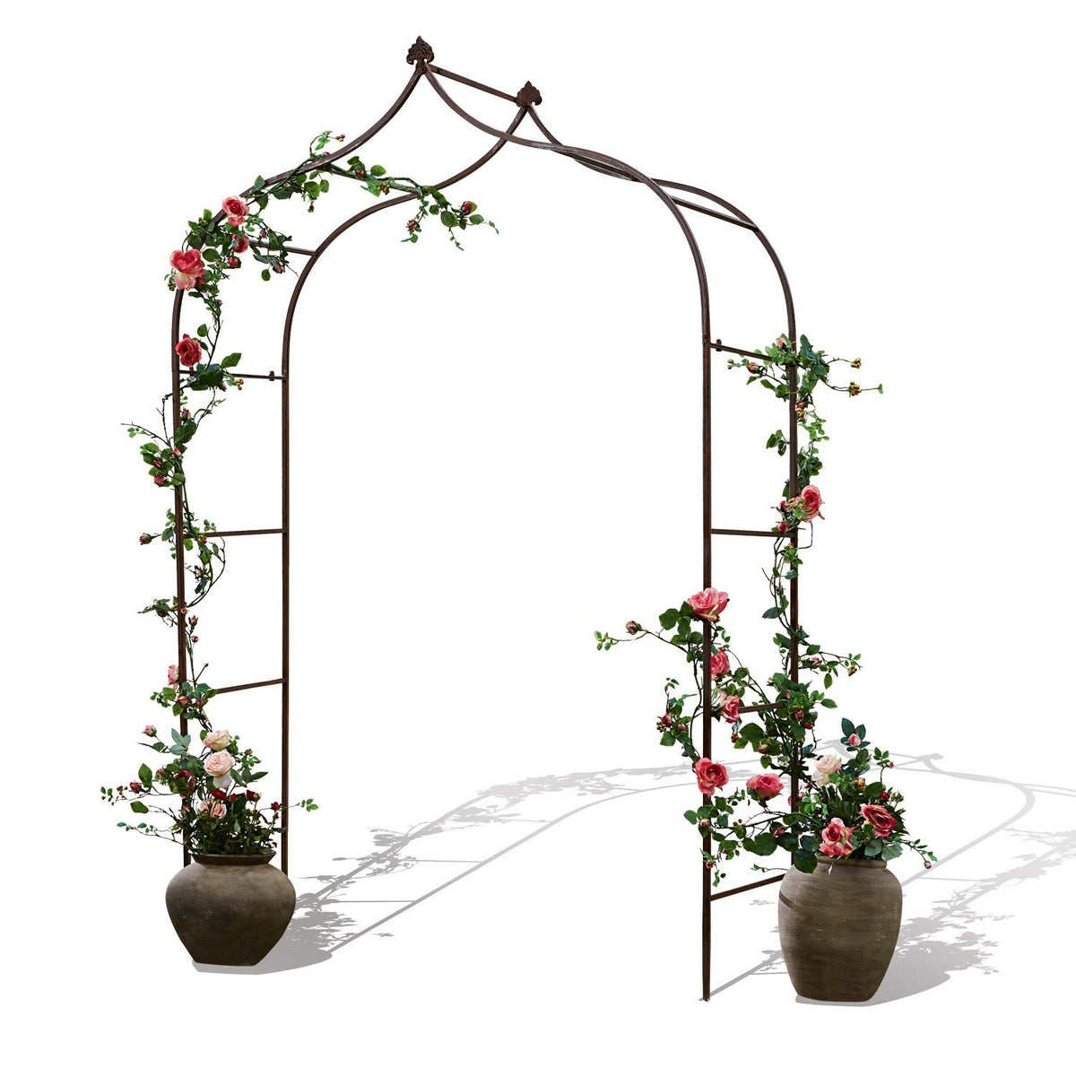 Lot de 2 arches à rosier LOBERON métal marron — photo produit