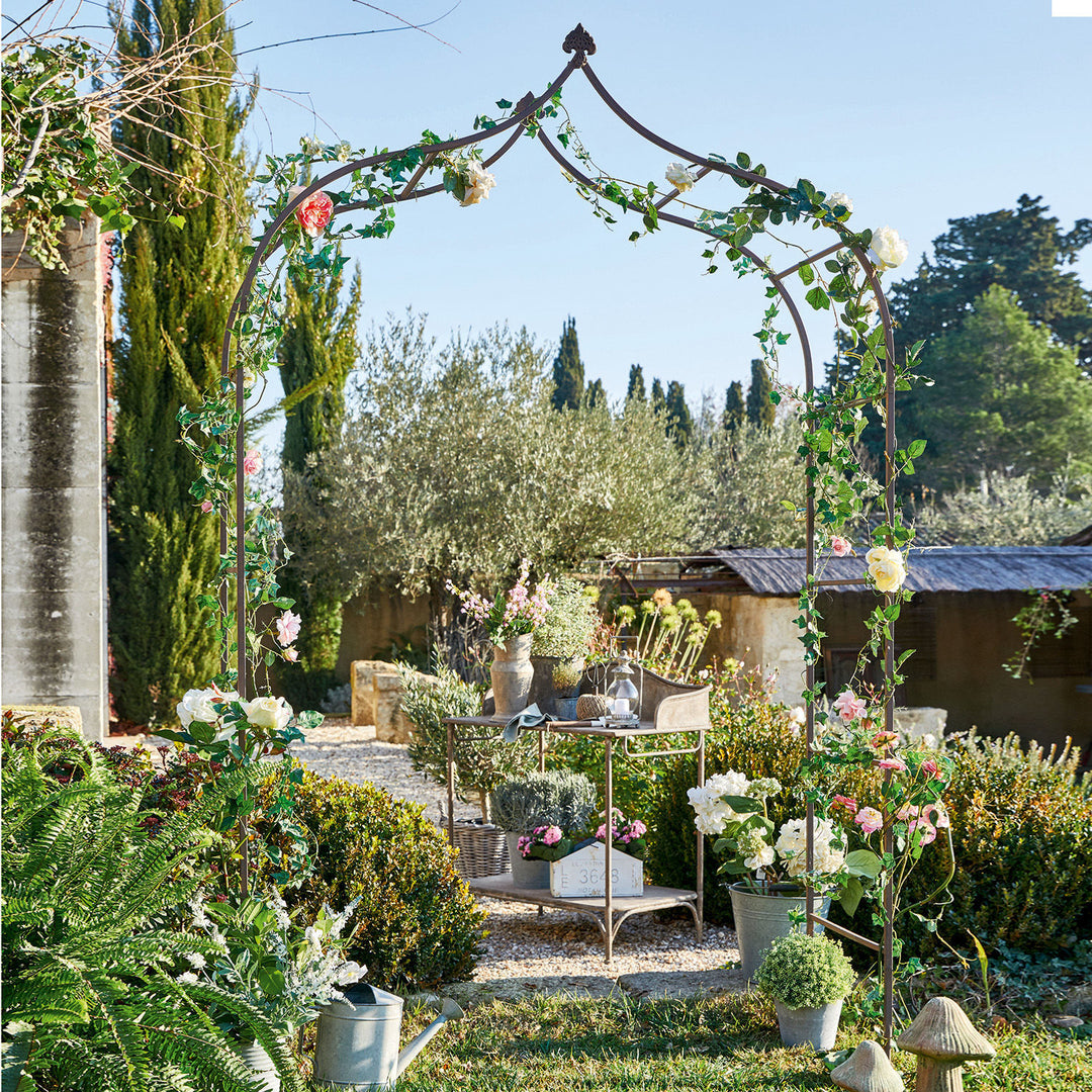 Lot de 2 arches à rosier LOBERON métal marron — photo produit