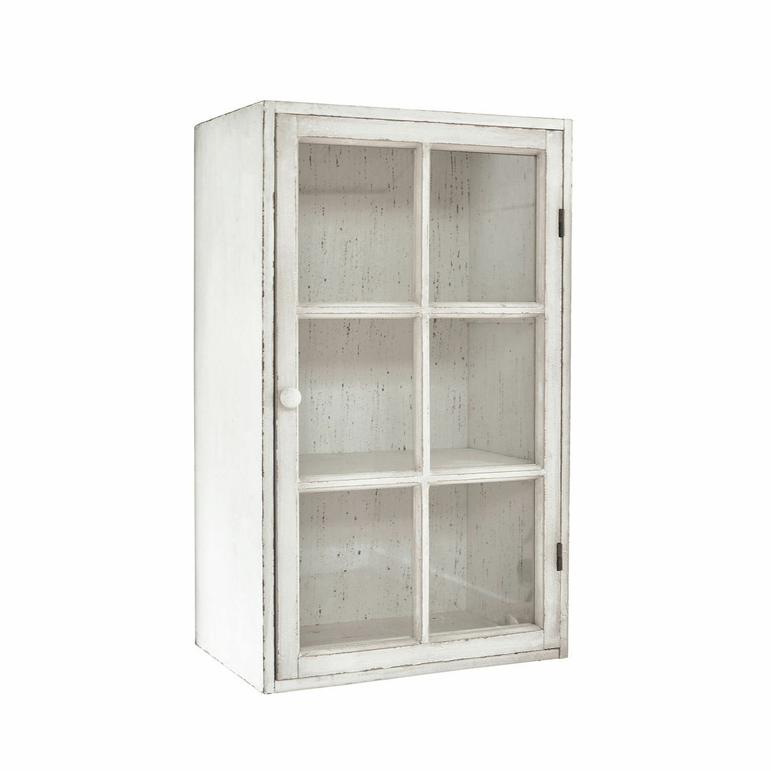 Lot 2 armoires suspendues LOBERON Piavo blanc vieilli — photo produit