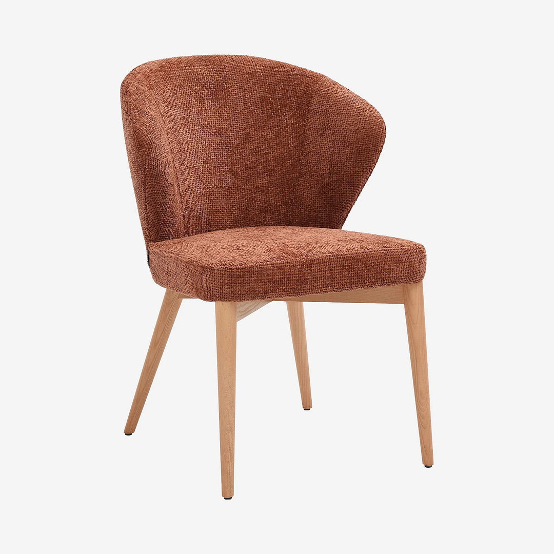 Lot de 2 chaises HABITAT Luris chenille terracotta — photo produit