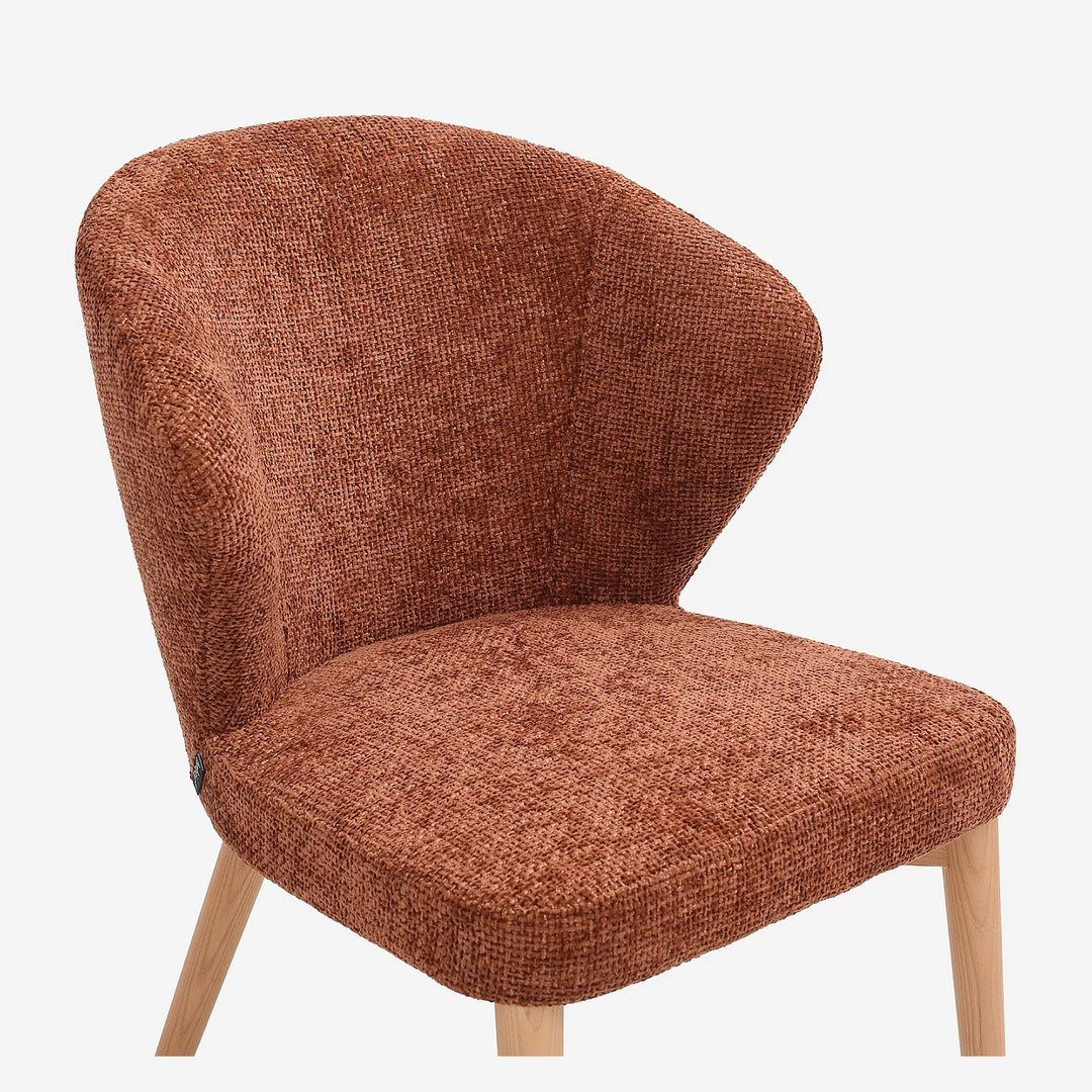 Lot de 2 chaises HABITAT Luris chenille terracotta — photo produit