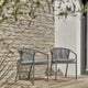 Lot de 2 fauteuils de jardin Remarquable Gambi gris anthracite — photo produit