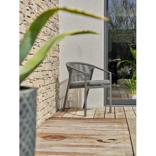 Lot de 2 fauteuils de jardin Remarquable Gambi gris anthracite — photo produit