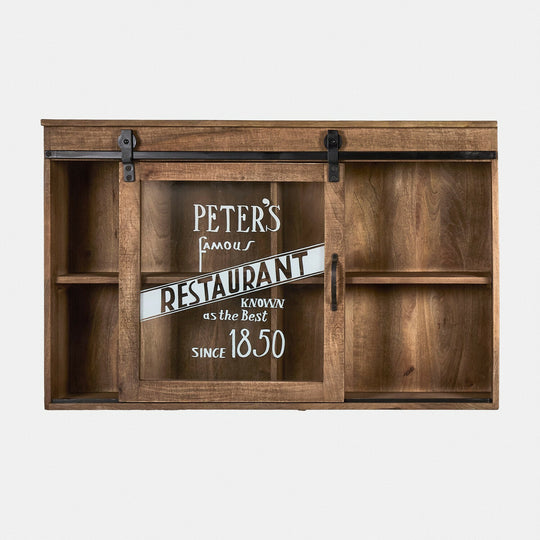Lot 2 meubles hauts LOBERON Oakland en bois brute et métal noir — photo produit