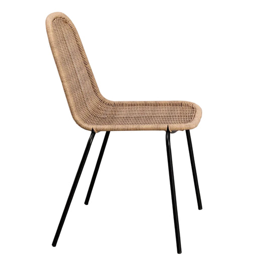 Lot de 4 chaises SKLUM Reiven empilable en rotin et métal — photo produit