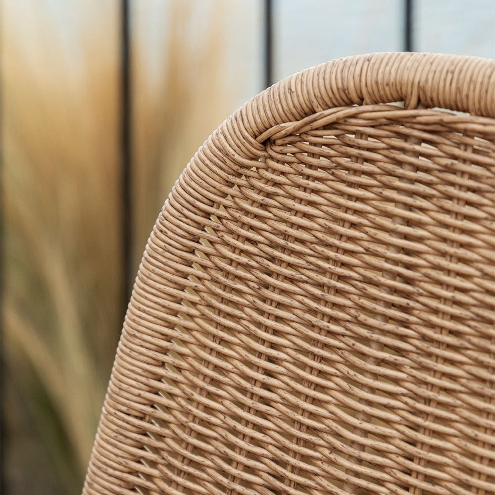 Lot de 4 chaises SKLUM Reiven empilable en rotin et métal — photo produit