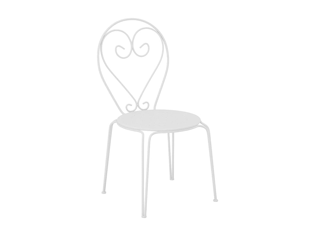 Lot de 4 chaises de jardin MYLIA Guermantes en métal blanc — photo produit