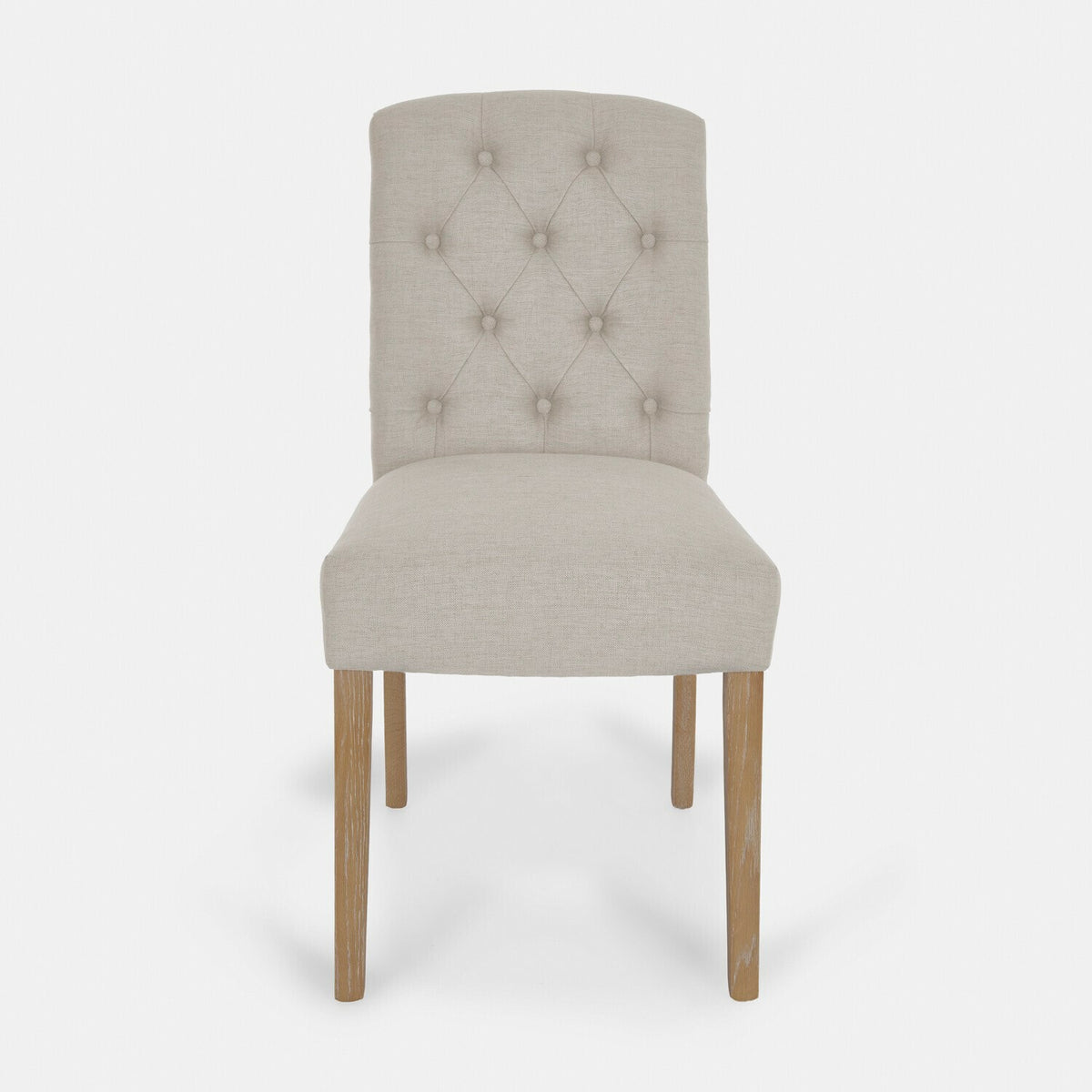 Lot de 5 chaises LOBERON Fulden crème capitonnées — photo produit