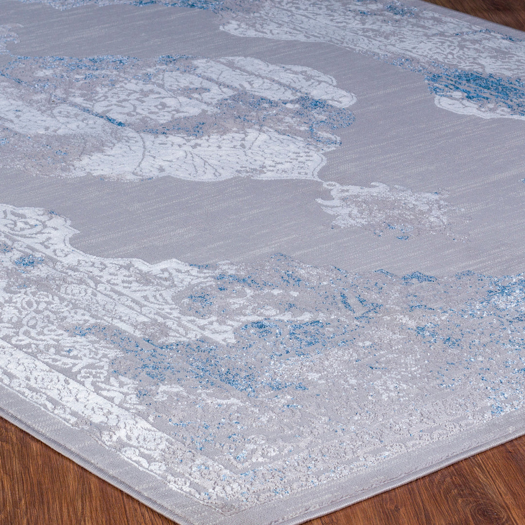 Tapis Vintage Oriental Gris/Bleu Carmel