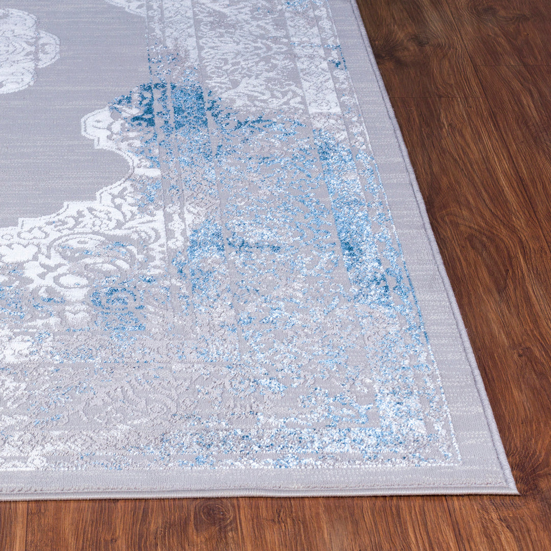 Tapis Vintage Oriental Gris/Bleu Carmel