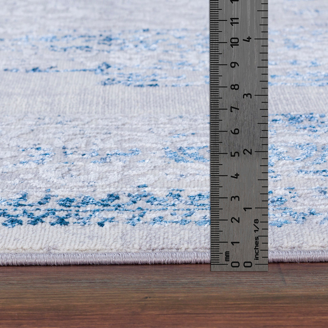 Tapis Vintage Oriental Gris/Bleu Carmel