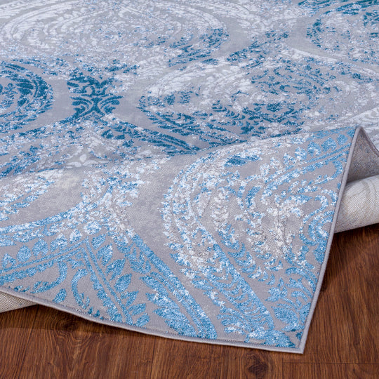 Tapis Vintage Oriental Gris/Bleu Muncie