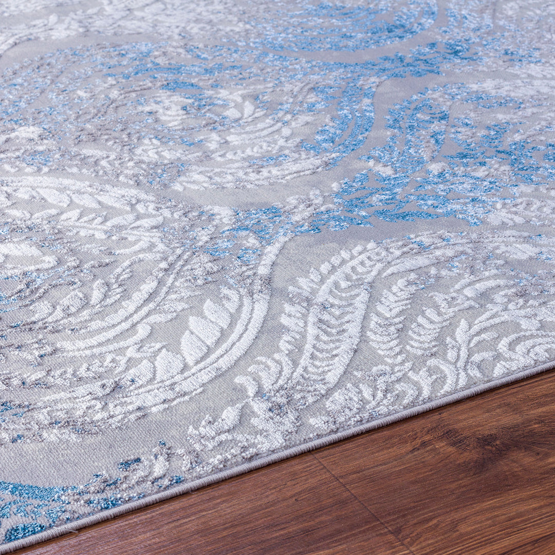 Tapis Vintage Oriental Gris/Bleu Muncie