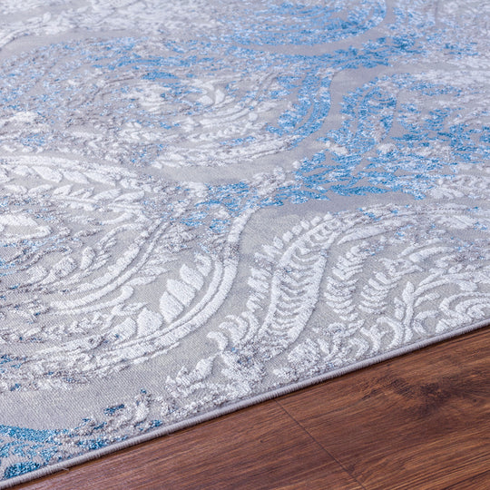 Tapis Vintage Oriental Gris/Bleu Muncie