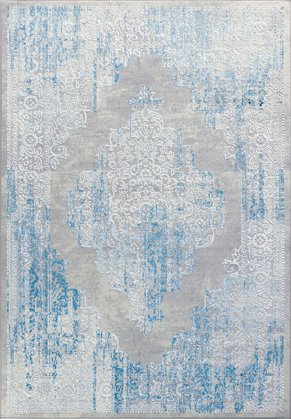 Tapis Vintage Oriental Gris/Bleu Kokomo