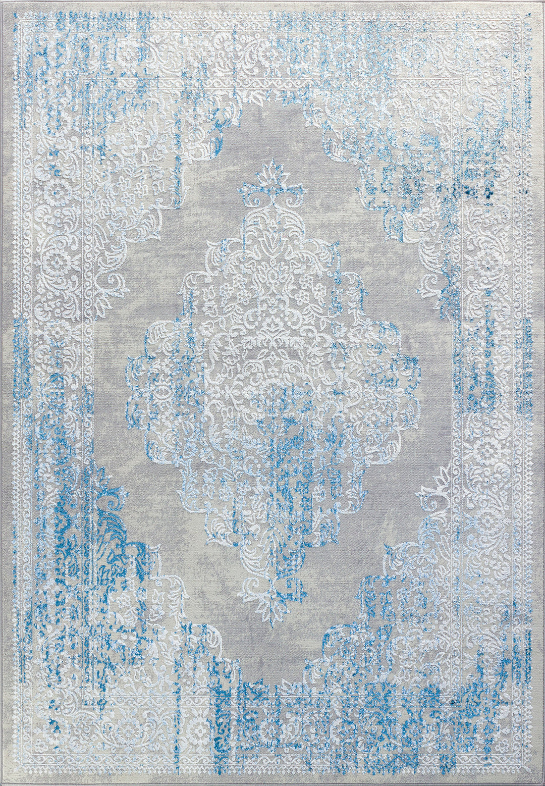 Tapis Vintage Oriental Gris/Bleu Kokomo