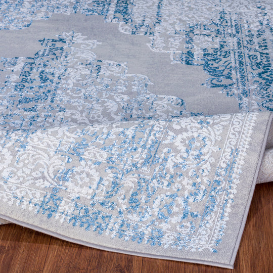 Tapis Vintage Oriental Gris/Bleu Kokomo