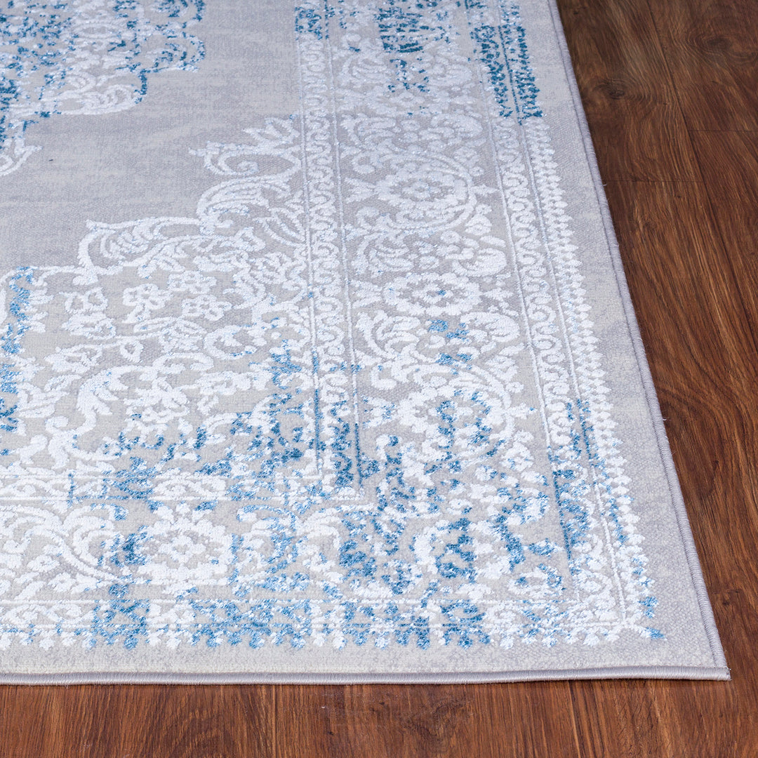 Tapis Vintage Oriental Gris/Bleu Kokomo