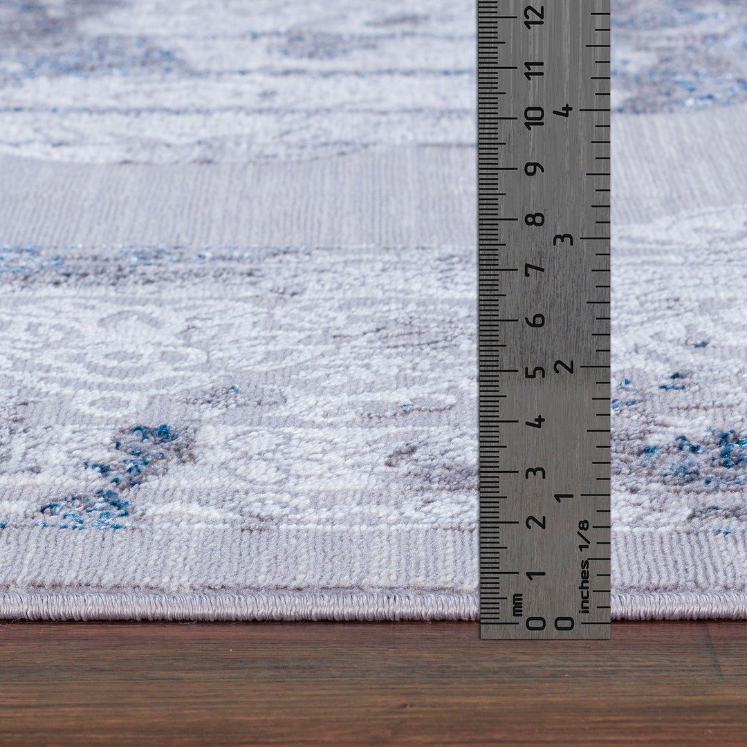 Tapis Vintage Oriental Gris/Bleu Kokomo