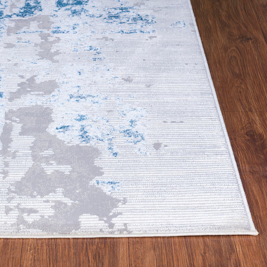 Tapis Abstrait Moderne Gris/Bleu Fargo