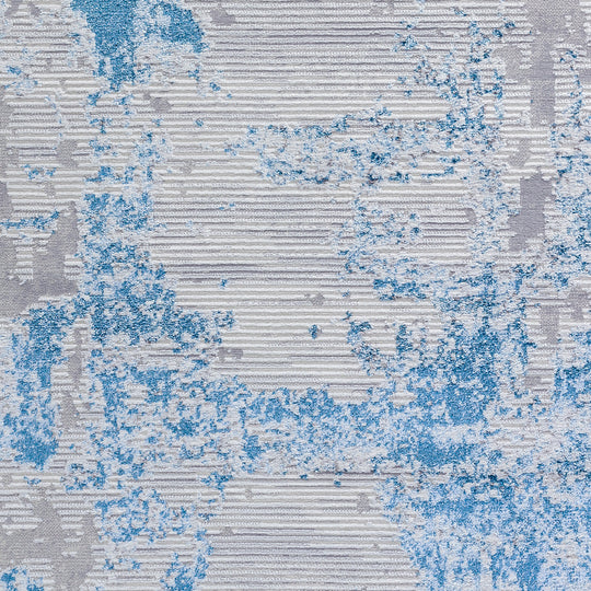 Tapis Abstrait Moderne Gris/Bleu Fargo