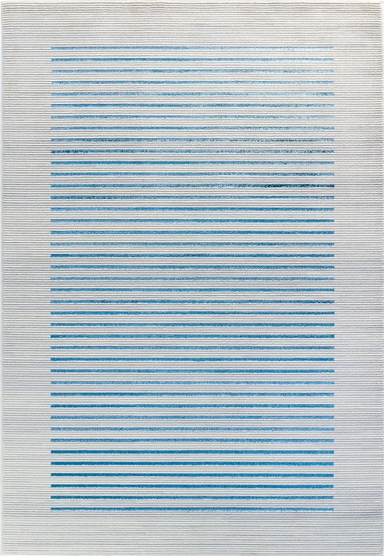 Tapis Scandinave Rayé Gris/Bleu Skokie