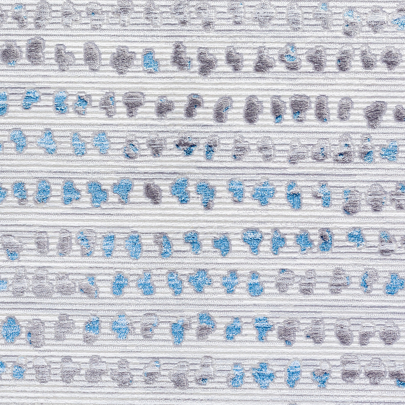 Tapis Scandinave à Pois Gris/Bleu Rosemont