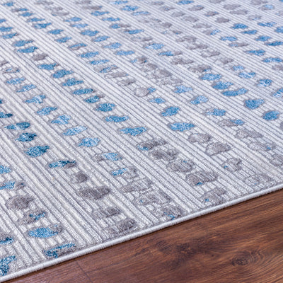 Tapis Scandinave à Pois Gris/Bleu Rosemont
