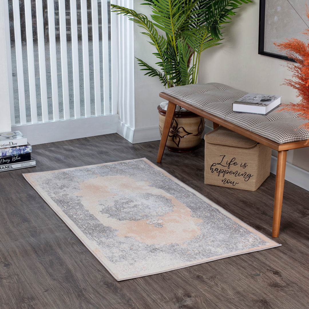 Tapis Vintage Oriental Beige/Gris Lockport