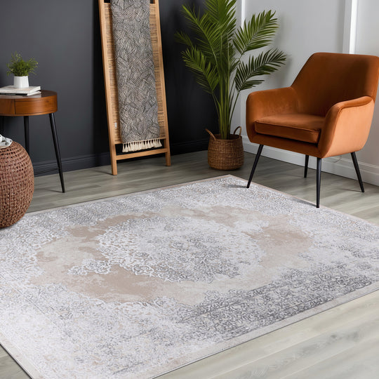 Tapis Vintage Oriental Beige/Gris Lockport