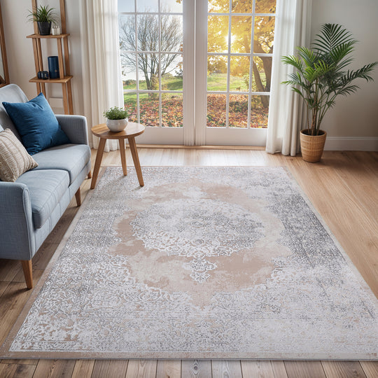 Tapis Vintage Oriental Beige/Gris Lockport