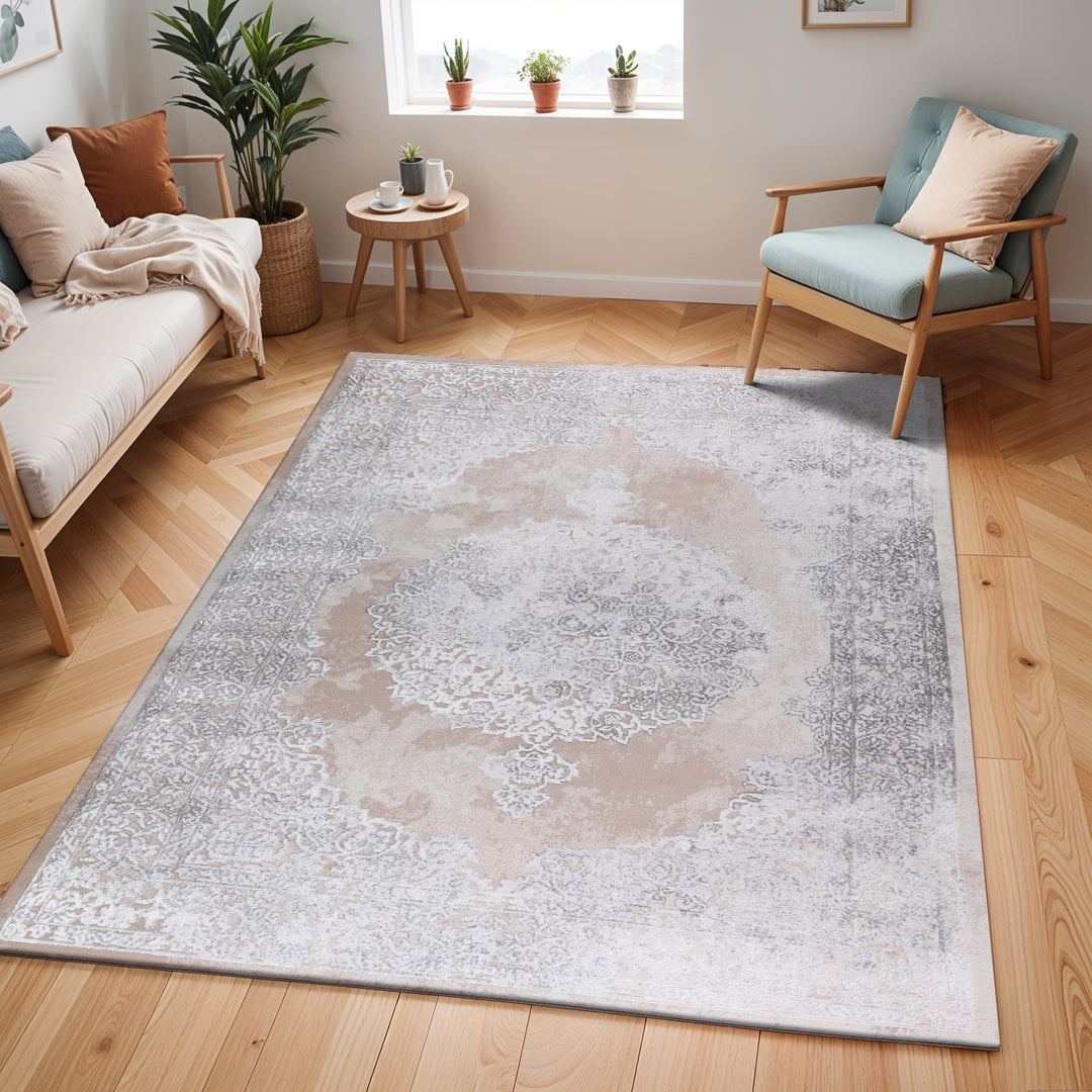 Tapis Vintage Oriental Beige/Gris Lockport