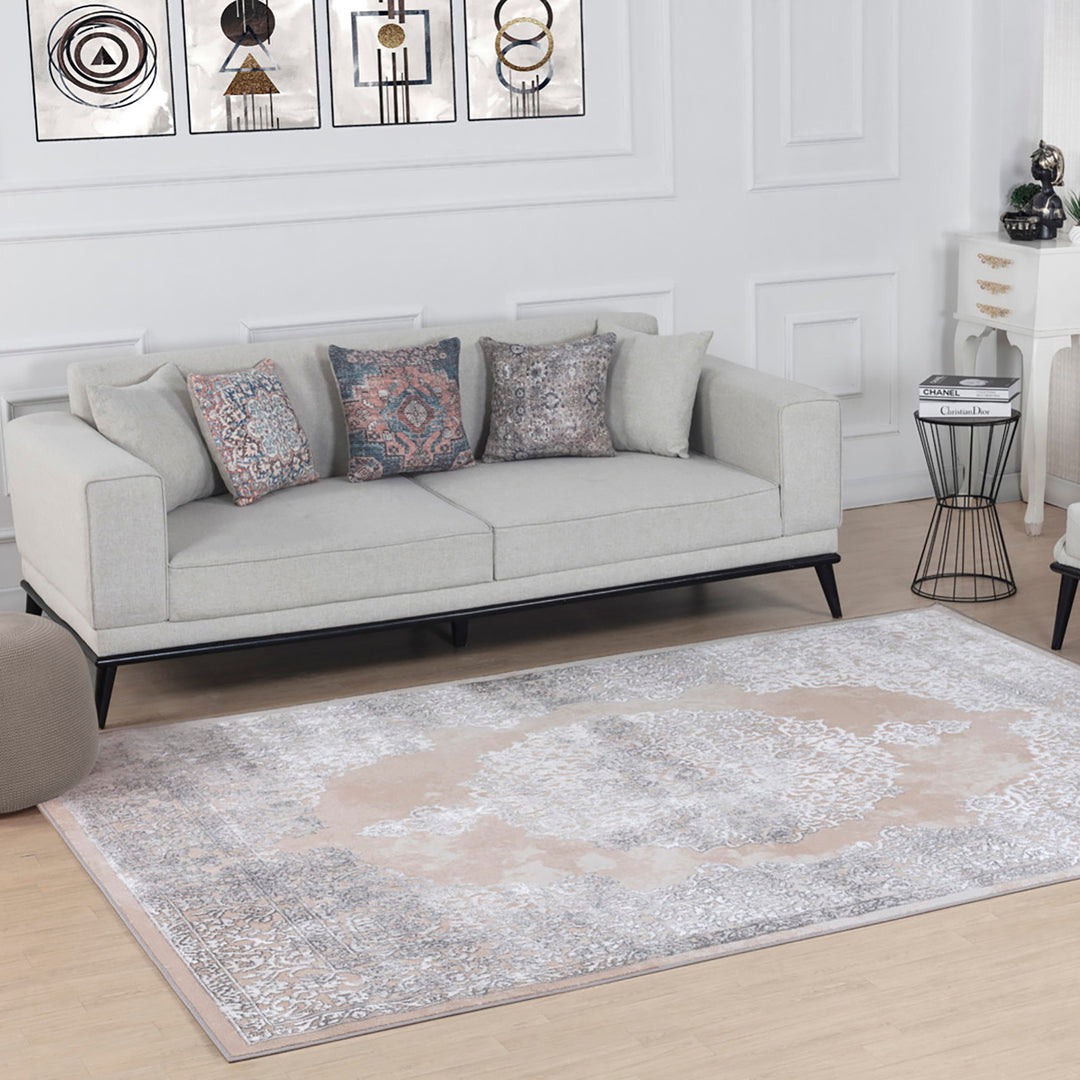 Tapis Vintage Oriental Beige/Gris Lockport
