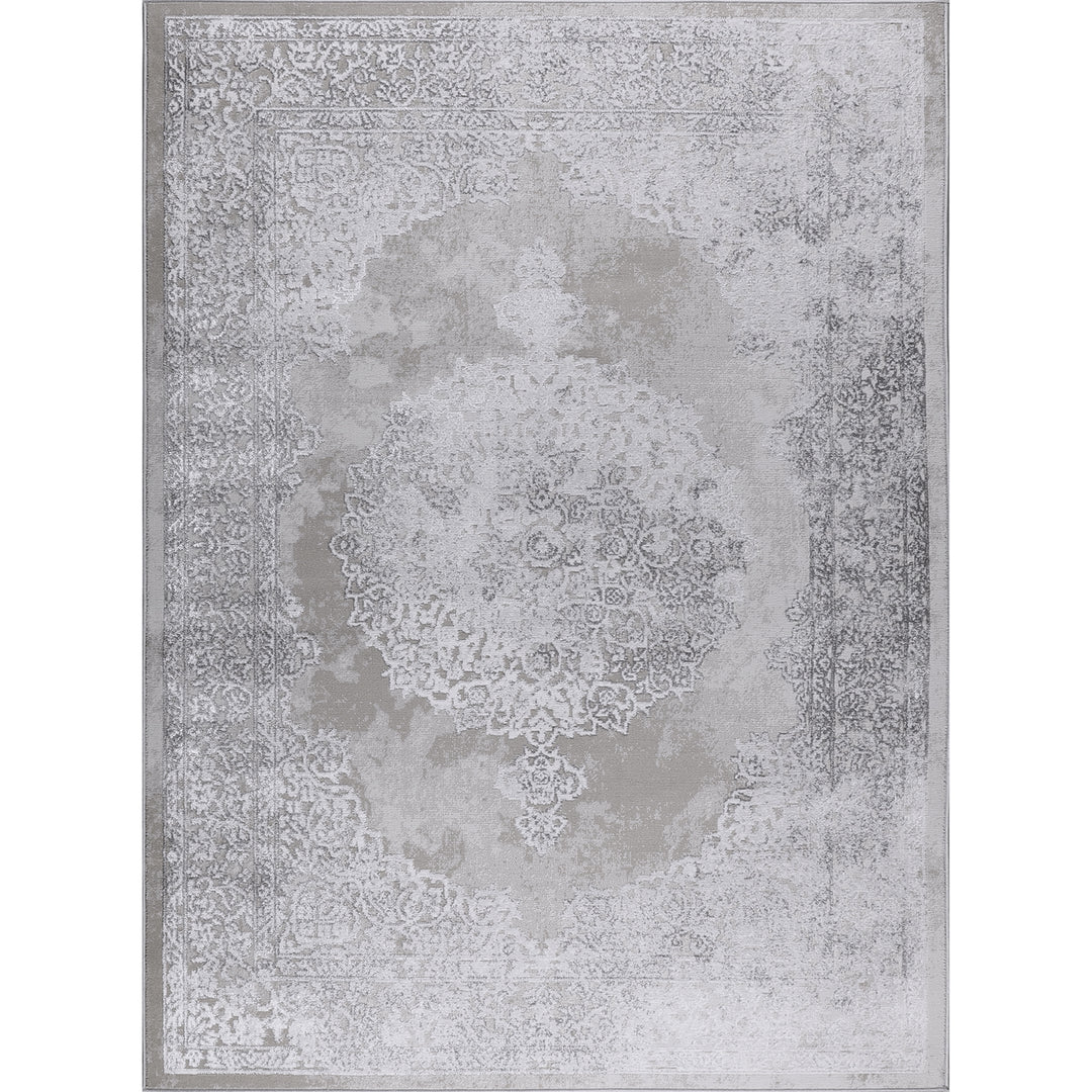 Tapis Vintage Oriental Blanc/Gris Lockport