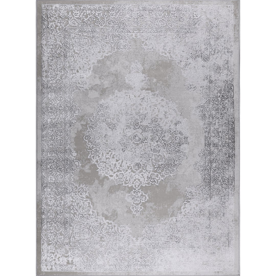 Tapis Vintage Oriental Blanc/Gris Lockport