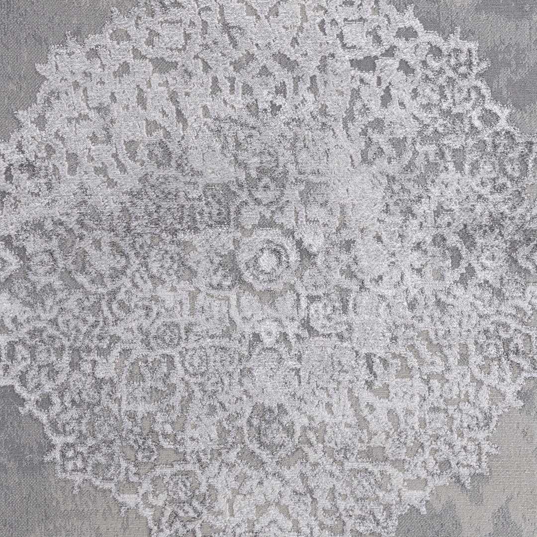 Tapis Vintage Oriental Blanc/Gris Lockport