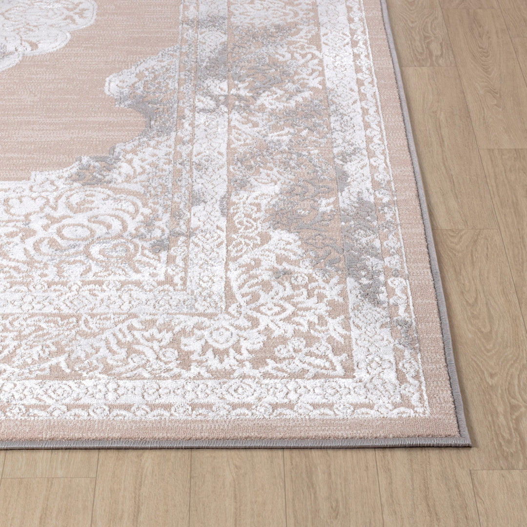 Tapis Vintage Oriental Beige/Gris Carmel
