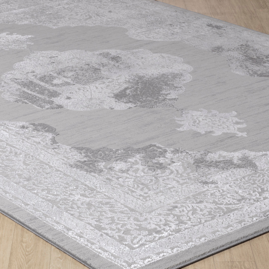 Tapis Vintage Oriental Gris/Blanc Carmel