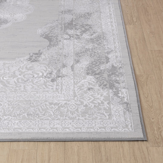 Tapis Vintage Oriental Gris/Blanc Carmel