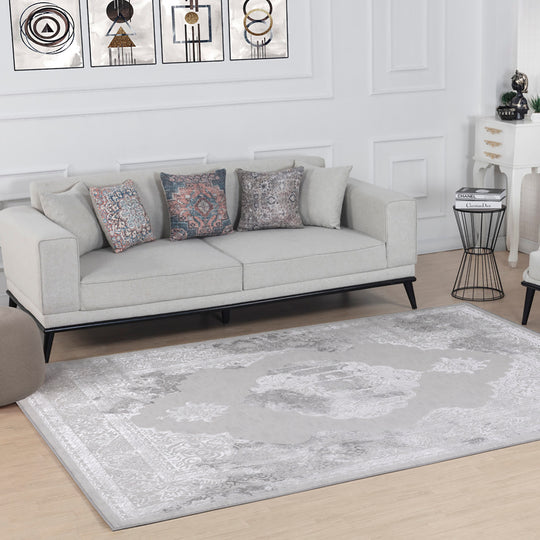 Tapis Vintage Oriental Gris/Blanc Carmel