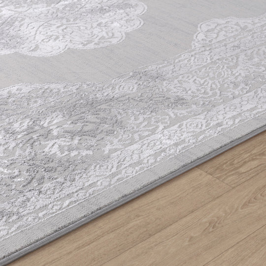 Tapis Vintage Oriental Gris/Blanc Carmel