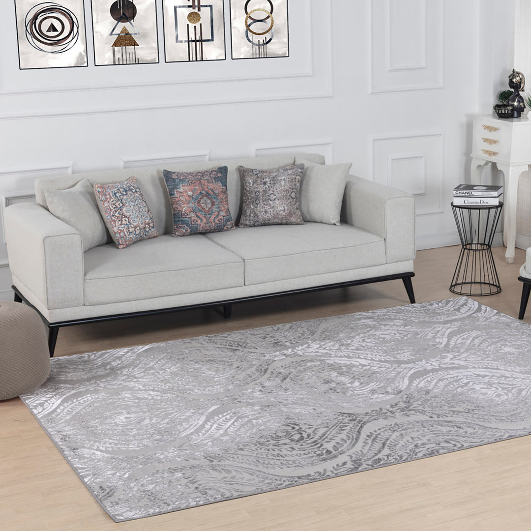 Tapis Vintage Oriental Blanc/Gris Muncie