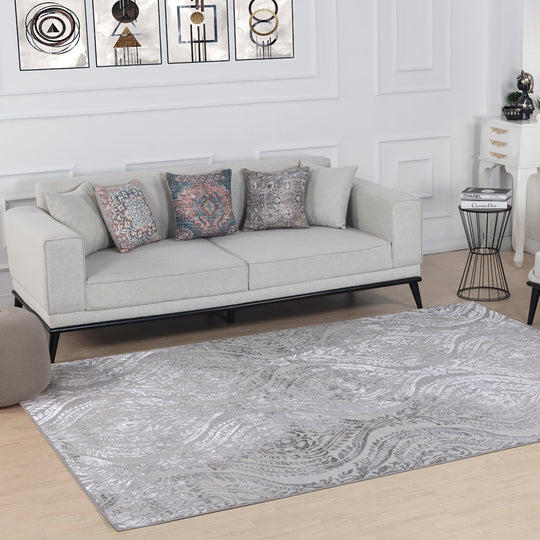 Tapis Vintage Oriental Blanc/Gris Muncie